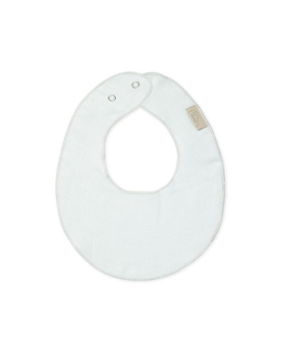 Muslin teething bib - baby blue