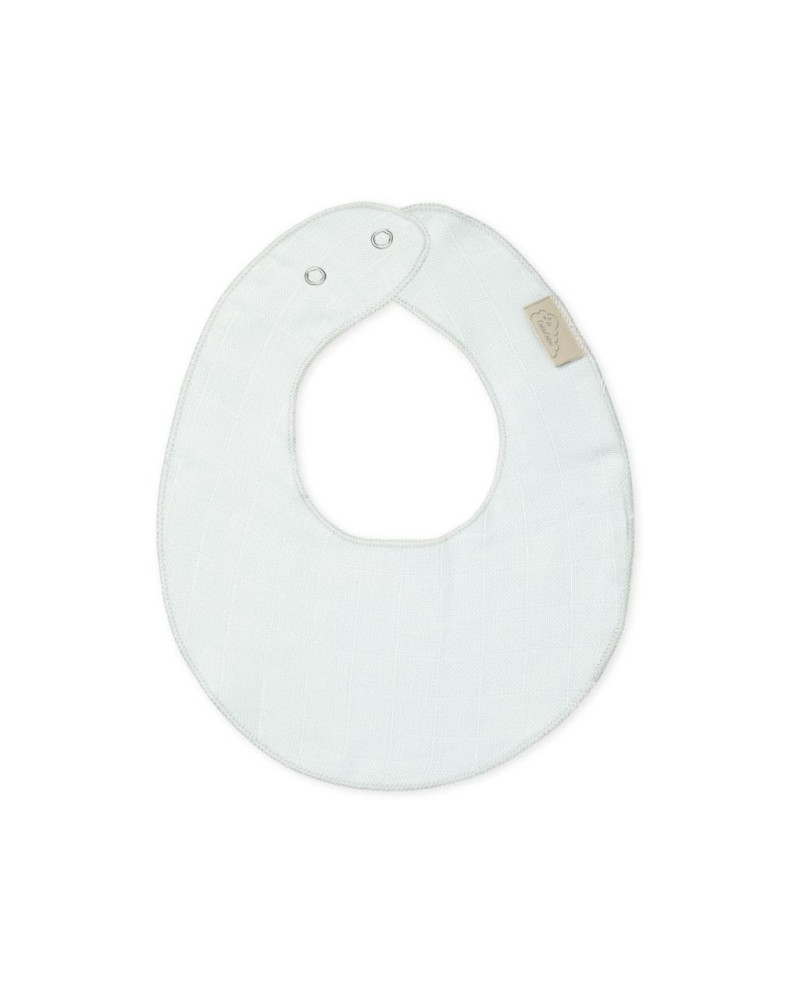 Muslin teething bib - baby blue