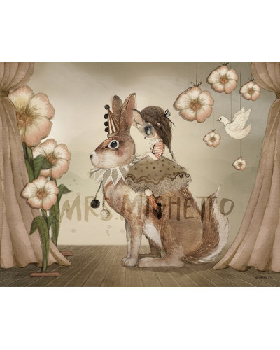 Mrs. Mighetto 50X70" Miss Poppy" print