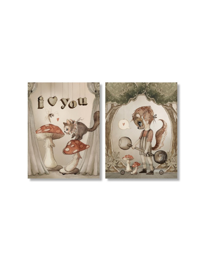 Mrs. Mighetto Greeting cards 2 pack - love