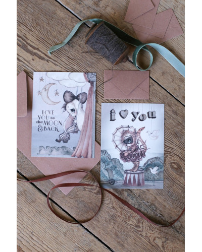Mrs. Mighetto Greeting cards 2 pack - love