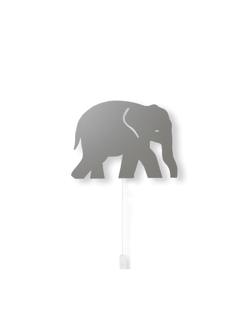 Elephant lamp - warm grey