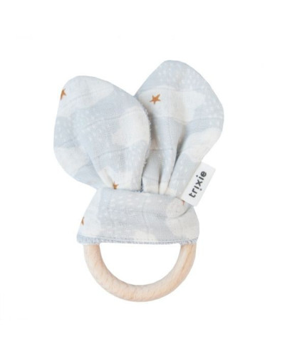 Teether - rabbit clouds