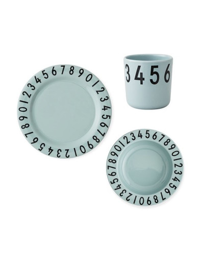 Eat and Learn dinner set - numbers mint