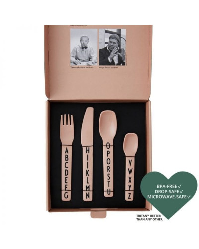 ABC kids cutlery- Tritan rose