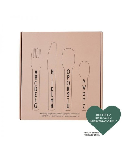 ABC kids cutlery- Tritan rose