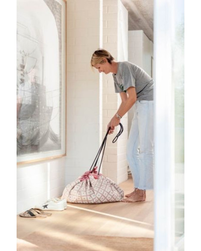 Play and go playmat and storage bag -  geo coral