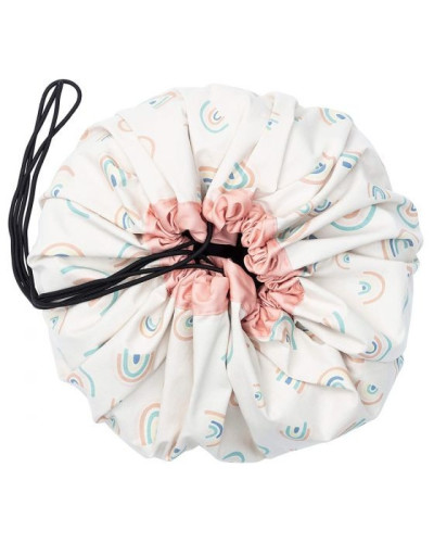 Play and go playmat and storage bag -  rainbow