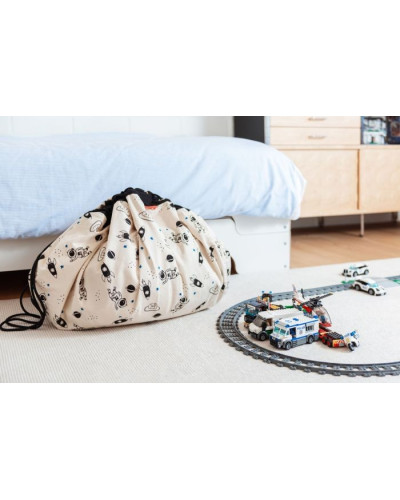 Play and go playmat and storage bag -  space glow in the dark