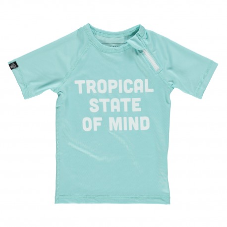 "Tropical state of mind"  UV swim tee