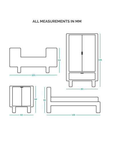 Bed room for Sebra doll house