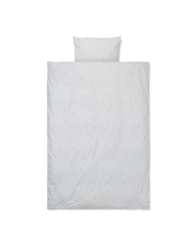 Dot embroidery Bedding  - Junior size - Grey