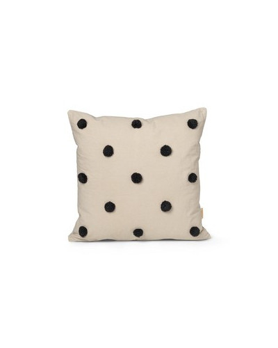 Dot Tufted Cushion - Sand/Black