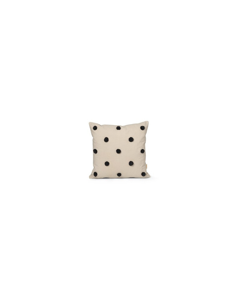 Dot Tufted Cushion - Sand/Black