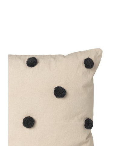 Dot Tufted Cushion - Sand/Black