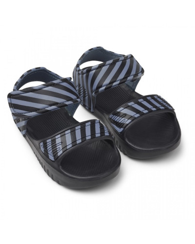 Blumer sandals - Blue wave/black