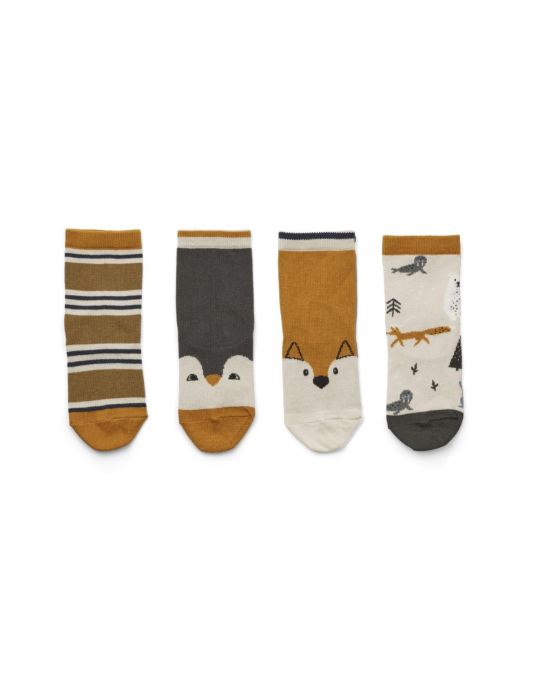Silas cotton socks - 4pack - Arctic mix
