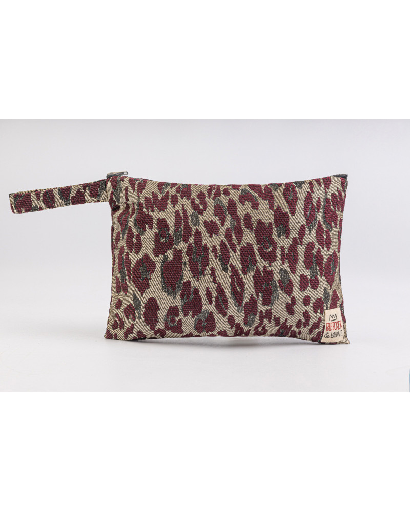 Flat Pouch Leo-Bordeaux - Small