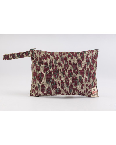 Flat Pouch Leo-Bordeaux - Medium
