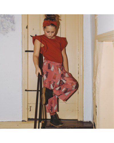 Ruffled short sleeve top