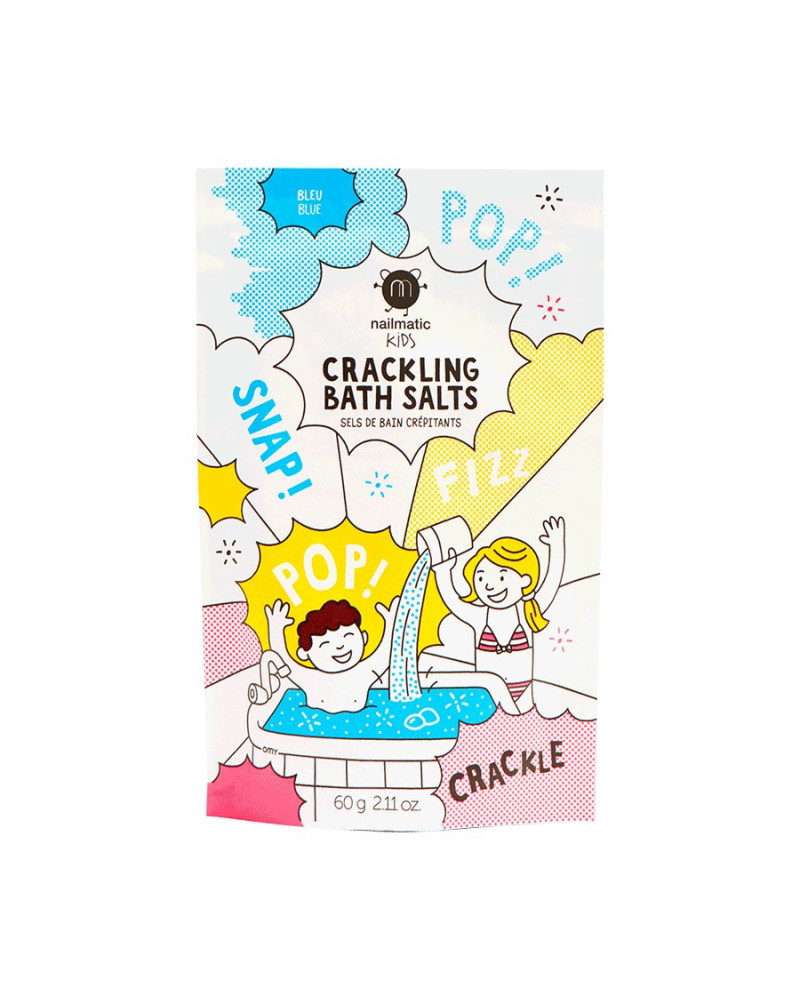 Blue crackling bath salts