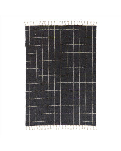 Grid rug offwhite/anthracite