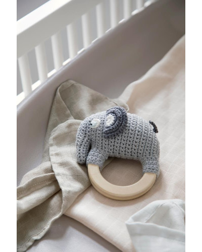 Crochet rattle, Fanto the Elephant