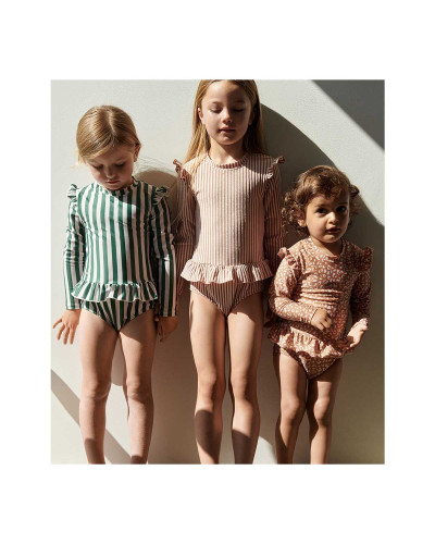 Sille swimsuit - garden green/sandy