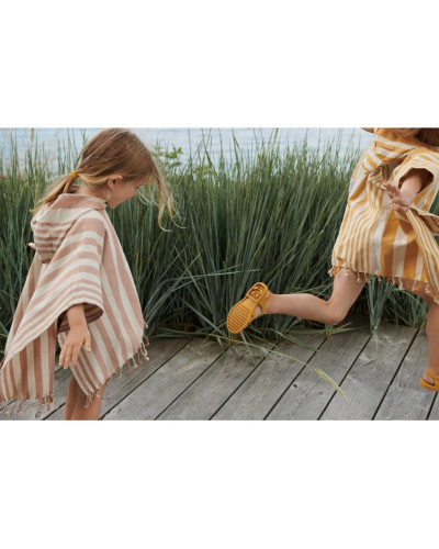 Roomie poncho - Tuscany rose/sandy