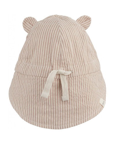 Gorm sun hat- Stripe Tuscany rose/sandy