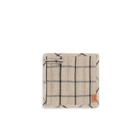 Hale Pot Holders - Set of 2 -sand/black