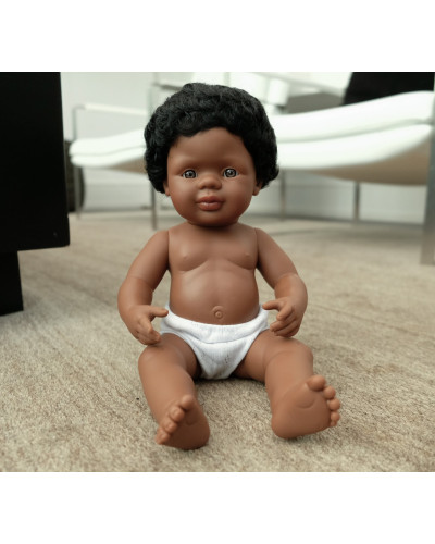 BABY DOLL Afro American BOY 38CM