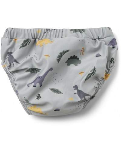 Frej baby swim pants - Dino dove blue