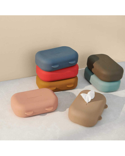 Emi wet wipes cover - whale blue