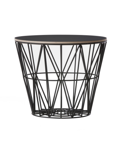 Wire Basket Top-black-Medium