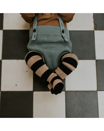 KNITTED SALOPETTE - BLUE