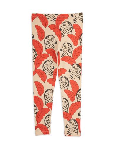Zebra leggings - red