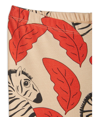 Zebra leggings - red