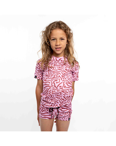 Coral floral Tee