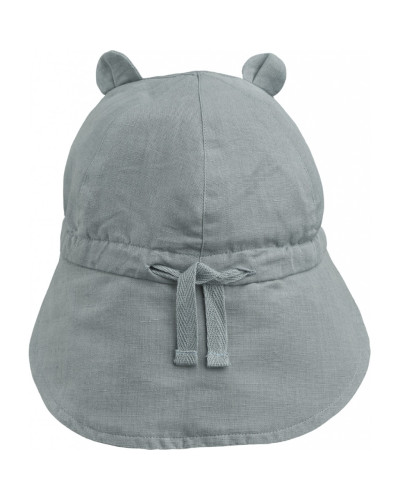 Gorm linen sun hat - blue fog