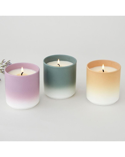 DIP DYE SCENTED CANDLE LARGE - beige