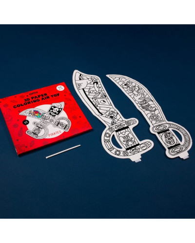 3D Paper Coloring Air toy Pirates