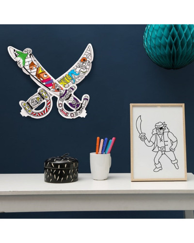 3D Paper Coloring Air toy Pirates