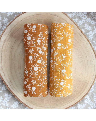 Muslin Cloth Set of 2 Blossom Caramel