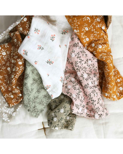 Muslin Cloth Set of 2 Blossom Dusty Pink