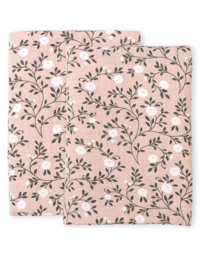 Muslin Cloth Set of 2 Blossom Dusty Pink