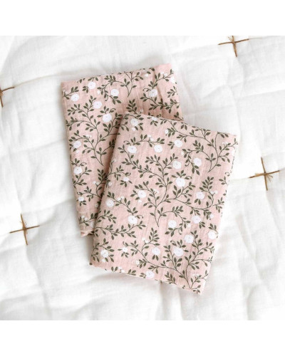 Muslin Cloth Set of 2 Blossom Dusty Pink