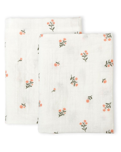 Muslin Cloth Set of 2 Little flowers