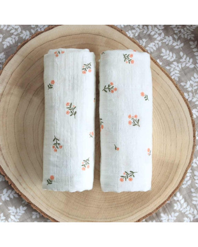 Muslin Cloth Set of 2 Little flowers