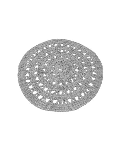 Rug Arab round light grey Large